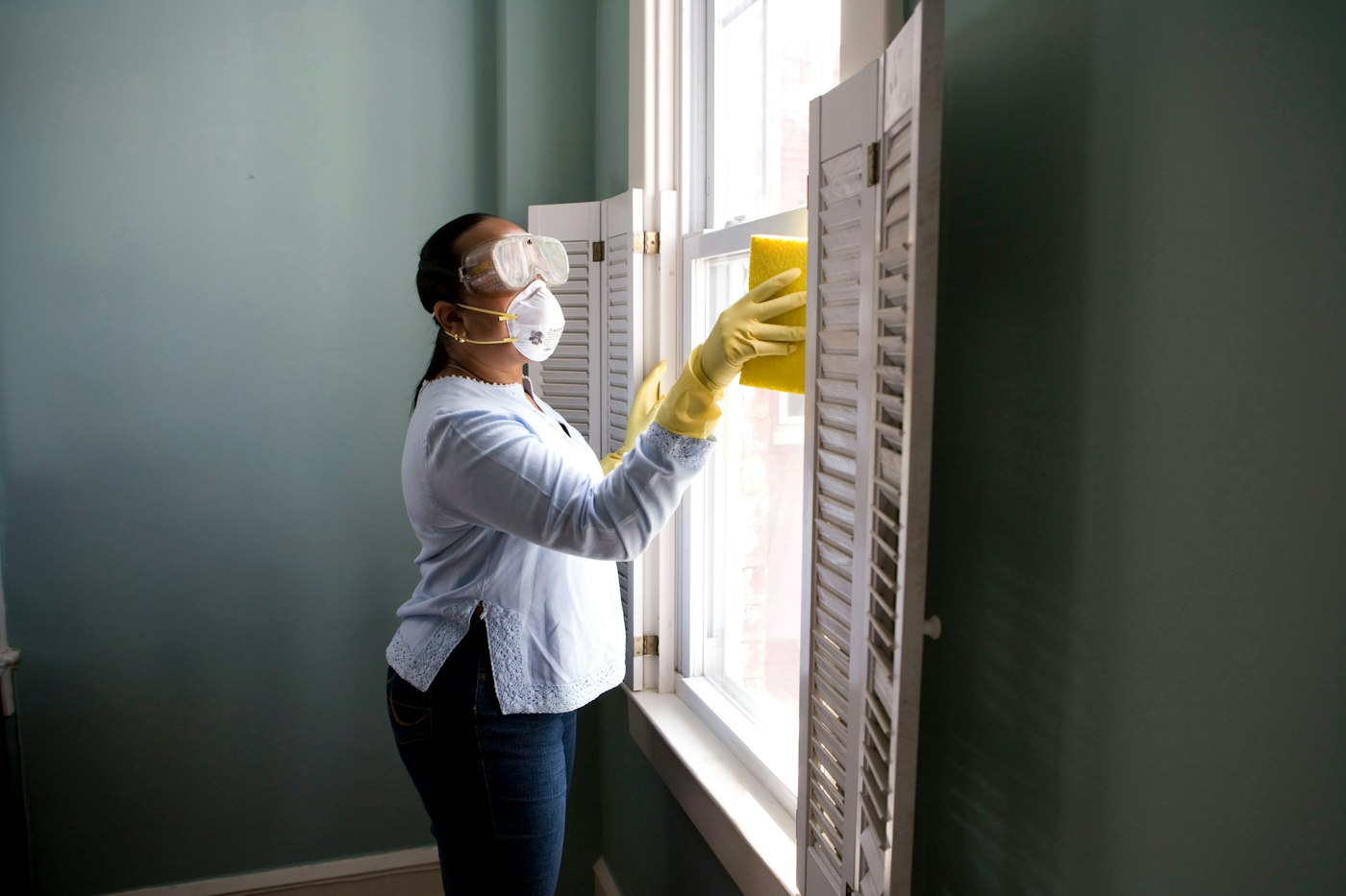 Cleaning professional caring for an interior surface
